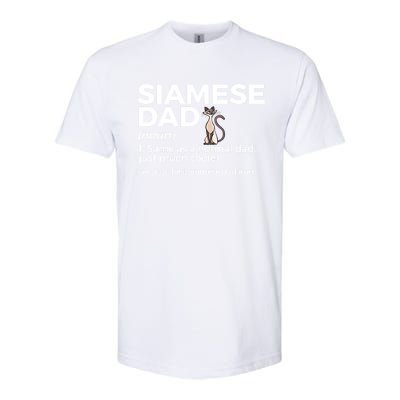 Siamese Cat Dad Definition Funny Best Siamese Dad Ever Great Gift Softstyle CVC T-Shirt