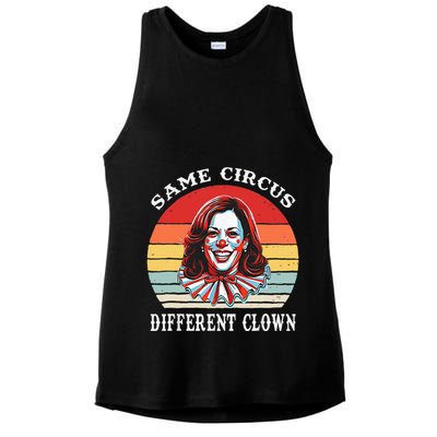 Same Circus Different Clown Funny Kamala Harris Clown Ladies PosiCharge Tri-Blend Wicking Tank