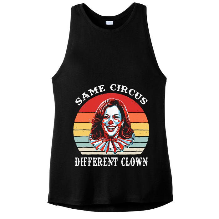 Same Circus Different Clown Funny Kamala Harris Clown Ladies PosiCharge Tri-Blend Wicking Tank