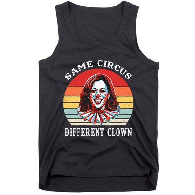 Same Circus Different Clown Funny Kamala Harris Clown Tank Top