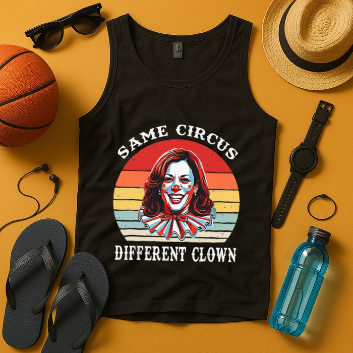 Same Circus Different Clown Funny Kamala Harris Clown Tank Top