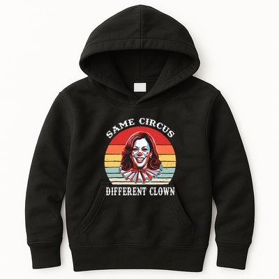 Same Circus Different Clown Funny Kamala Harris Clown Kids Hoodie