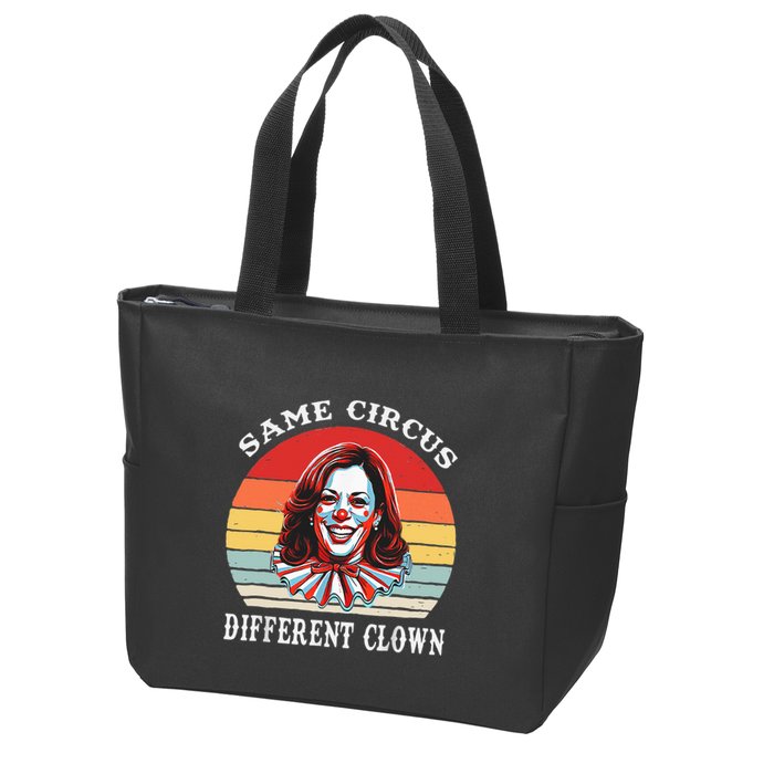 Same Circus Different Clown Funny Kamala Harris Clown Zip Tote Bag