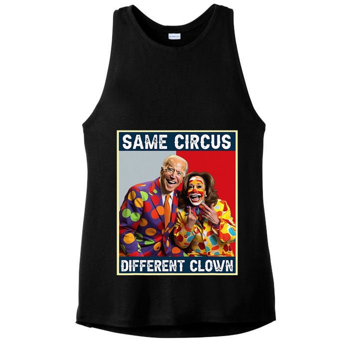Same Circus Different Clown Funny Kamala Harris Clown Ladies PosiCharge Tri-Blend Wicking Tank