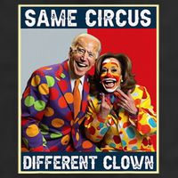 Same Circus Different Clown Funny Kamala Harris Clown Garment-Dyed Fleece Hoodie