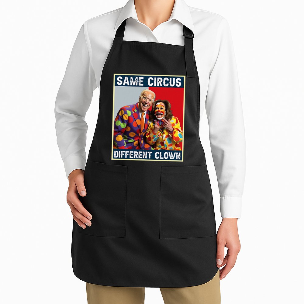 Same Circus Different Clown Funny Kamala Harris Clown Apron