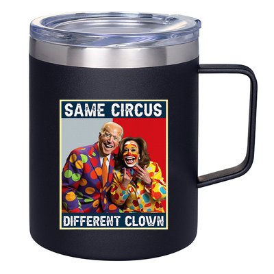 Same Circus Different Clown Funny Kamala Harris Clown 12oz Stainless Steel Coffee Mug