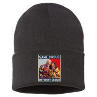 Same Circus Different Clown Funny Kamala Harris Clown Sustainable Knit Beanie