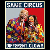 Same Circus Different Clown Funny Kamala Harris Clown Pom Pom 12in Knit Beanie