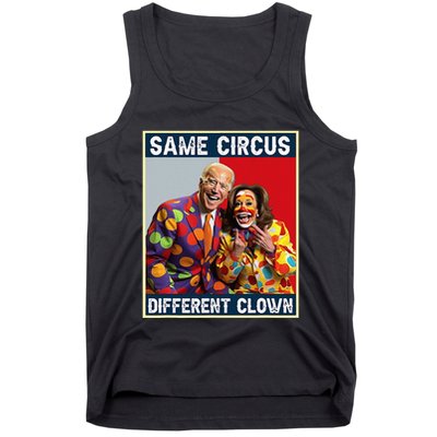 Same Circus Different Clown Funny Kamala Harris Clown Tank Top