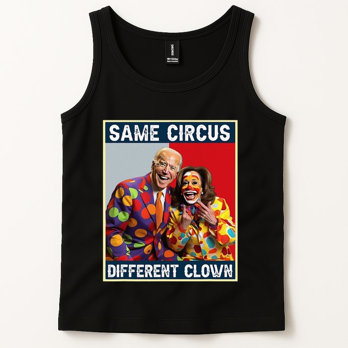 Same Circus Different Clown Funny Kamala Harris Clown Tank Top