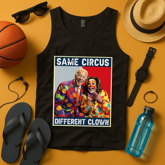 Same Circus Different Clown Funny Kamala Harris Clown Tank Top