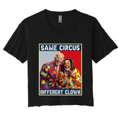 Same Circus Different Clown Funny Kamala Harris Clown Crop Top