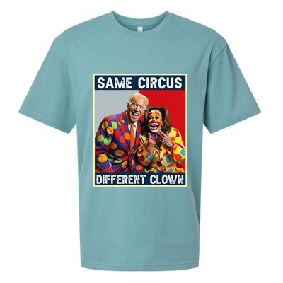 Same Circus Different Clown Funny Kamala Harris Clown Sueded Cloud Jersey T-Shirt
