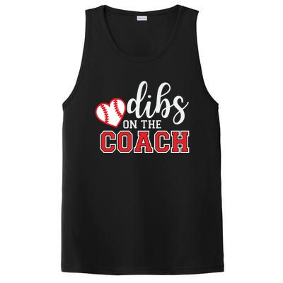 Softball Coach Dad Mom Dibs On The Coach Baseball Assistant Gift PosiCharge Competitor Tank