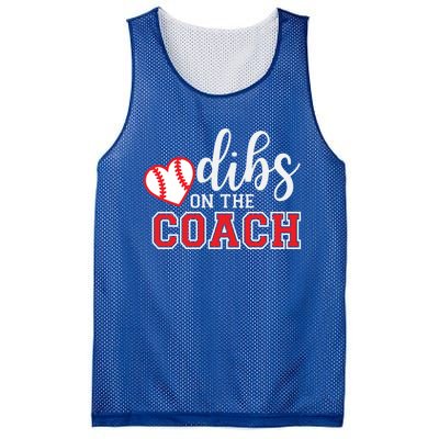 Softball Coach Dad Mom Dibs On The Coach Baseball Assistant Gift Mesh Reversible Basketball Jersey Tank