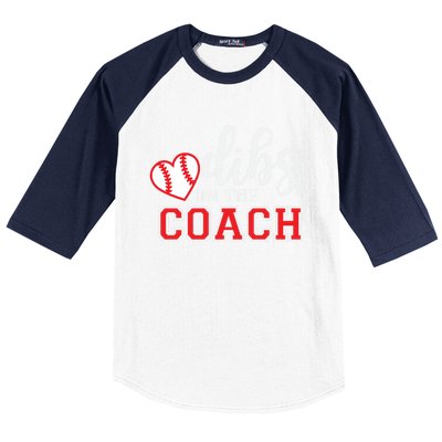 Softball Coach Dad Mom Dibs On The Coach Baseball Assistant Gift Baseball Sleeve Shirt