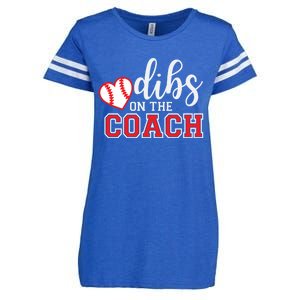 Softball Coach Dad Mom Dibs On The Coach Baseball Assistant Gift Enza Ladies Jersey Football T-Shirt