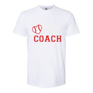 Softball Coach Dad Mom Dibs On The Coach Baseball Assistant Gift Softstyle CVC T-Shirt