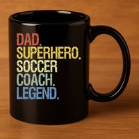 Soccer coach dad 11oz C Handle Ceramic Mug