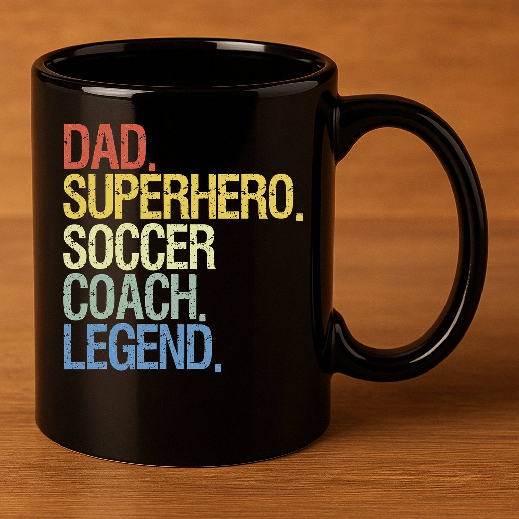 Soccer coach dad 11oz C Handle Ceramic Mug