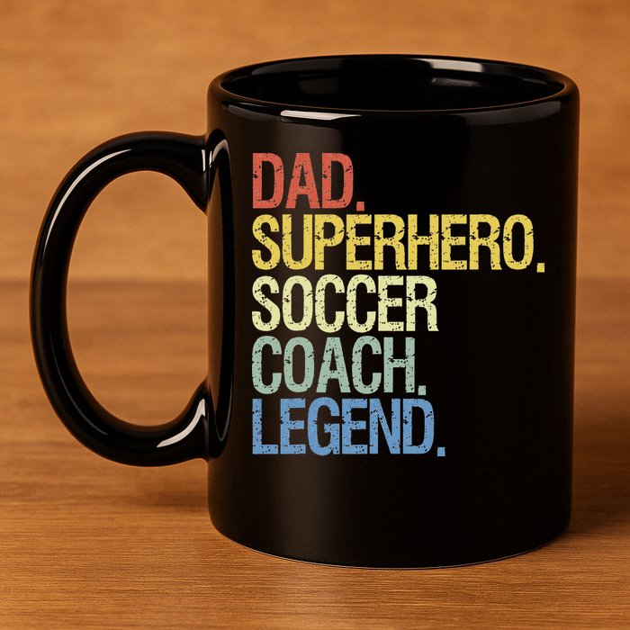 Soccer coach dad 11oz C Handle Ceramic Mug