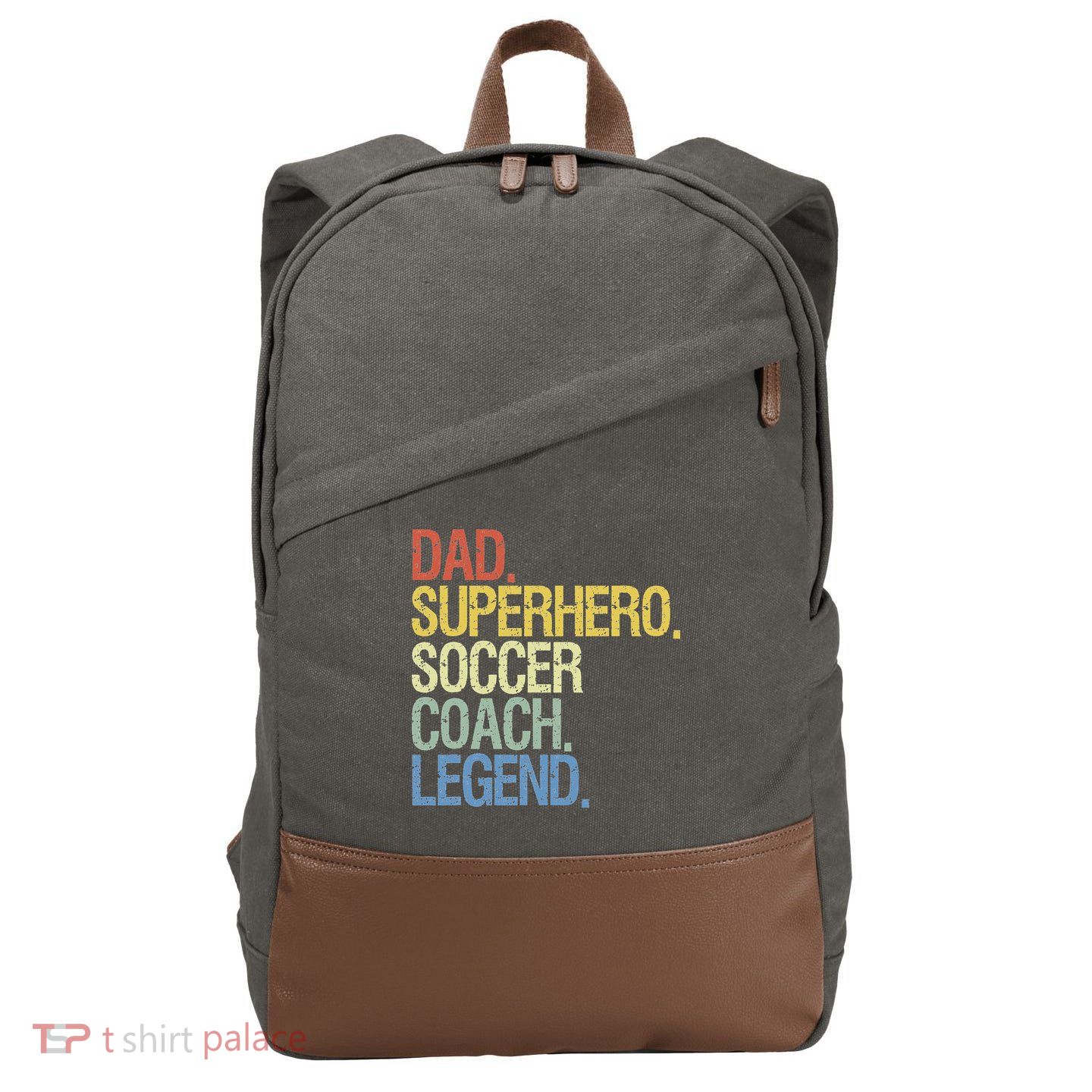 Soccer coach dad Cotton Canvas Backpack
