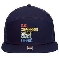 Soccer coach dad 7 Panel Mesh Trucker Snapback Hat