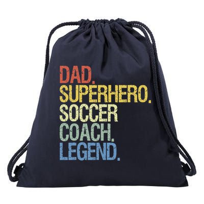 Soccer coach dad Drawstring Bag