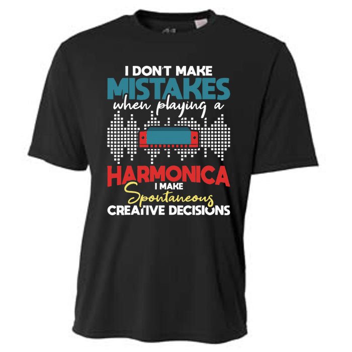 Spontaneous Creative Decisions Harmonica Player Harmonicist Cooling Performance Crew T-Shirt