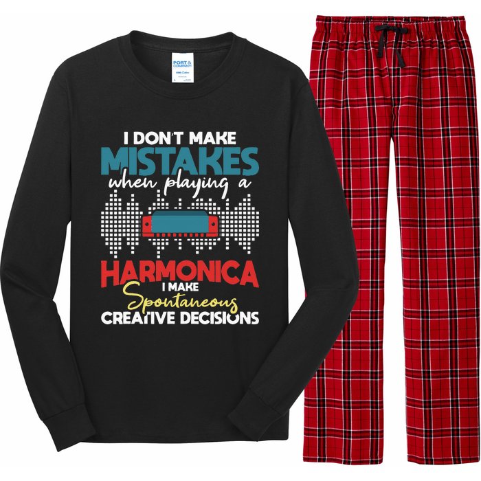 Spontaneous Creative Decisions Harmonica Player Harmonicist Long Sleeve Pajama Set