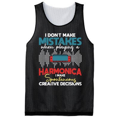 Spontaneous Creative Decisions Harmonica Player Harmonicist Mesh Reversible Basketball Jersey Tank