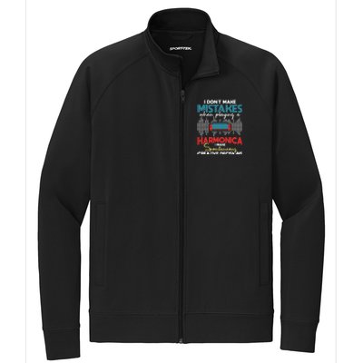 Spontaneous Creative Decisions Harmonica Player Harmonicist Stretch Full-Zip Cadet Jacket