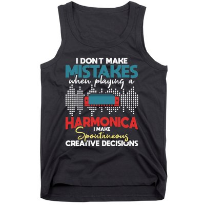 Spontaneous Creative Decisions Harmonica Player Harmonicist Tank Top