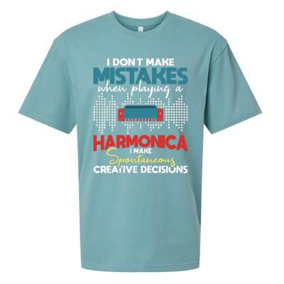 Spontaneous Creative Decisions Harmonica Player Harmonicist Sueded Cloud Jersey T-Shirt