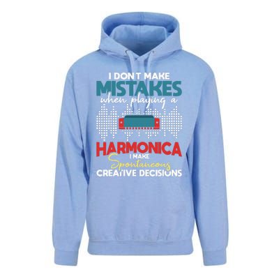 Spontaneous Creative Decisions Harmonica Player Harmonicist Unisex Surf Hoodie