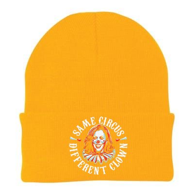 Same Circus Different Clown Funny Kamala Harris Clown Gift Knit Cap Winter Beanie