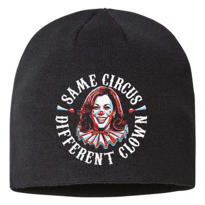 Same Circus Different Clown Funny Kamala Harris Clown Gift Sustainable Beanie