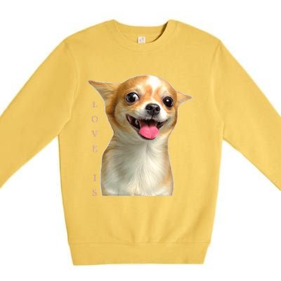 S Chihuahua Dog Mom Dad Love Pet Puppy Chiuauaha Premium Crewneck Sweatshirt