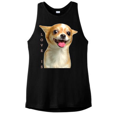 S Chihuahua Dog Mom Dad Love Pet Puppy Chiuauaha Ladies PosiCharge Tri-Blend Wicking Tank