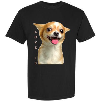 S Chihuahua Dog Mom Dad Love Pet Puppy Chiuauaha Garment-Dyed Heavyweight T-Shirt
