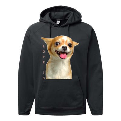 S Chihuahua Dog Mom Dad Love Pet Puppy Chiuauaha Performance Fleece Hoodie