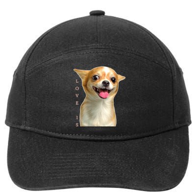 S Chihuahua Dog Mom Dad Love Pet Puppy Chiuauaha 7-Panel Snapback Hat