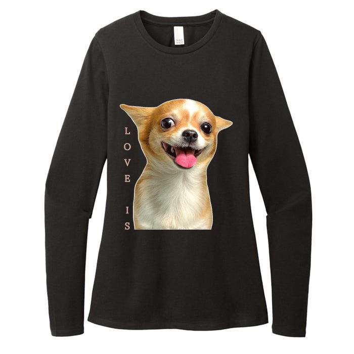 S Chihuahua Dog Mom Dad Love Pet Puppy Chiuauaha Womens CVC Long Sleeve Shirt