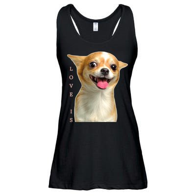 S Chihuahua Dog Mom Dad Love Pet Puppy Chiuauaha Ladies Essential Flowy Tank