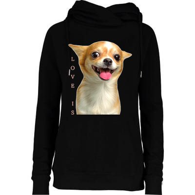 S Chihuahua Dog Mom Dad Love Pet Puppy Chiuauaha Womens Funnel Neck Pullover Hood