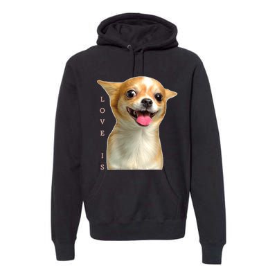 S Chihuahua Dog Mom Dad Love Pet Puppy Chiuauaha Premium Hoodie