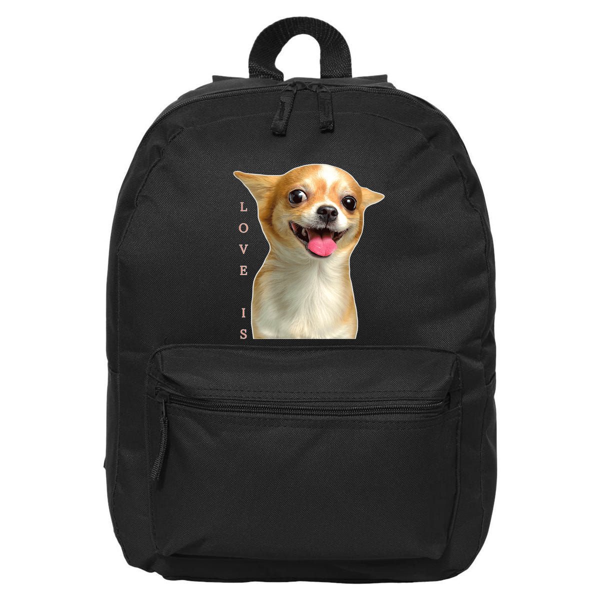 S Chihuahua Dog Mom Dad Love Pet Puppy Chiuauaha 16 in Basic Backpack