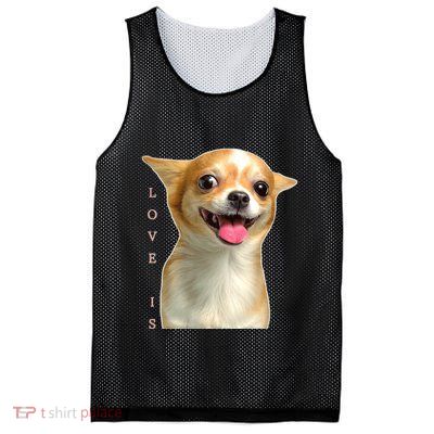 S Chihuahua Dog Mom Dad Love Pet Puppy Chiuauaha Mesh Reversible Basketball Jersey Tank