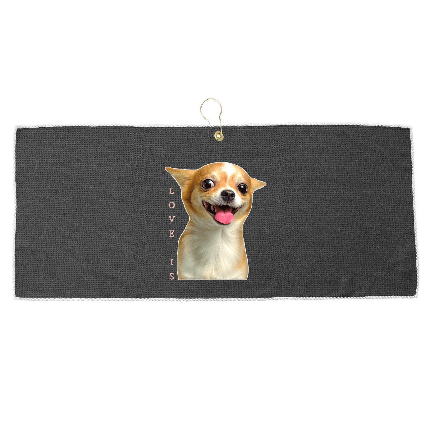 S Chihuahua Dog Mom Dad Love Pet Puppy Chiuauaha Large Microfiber Waffle Golf Towel